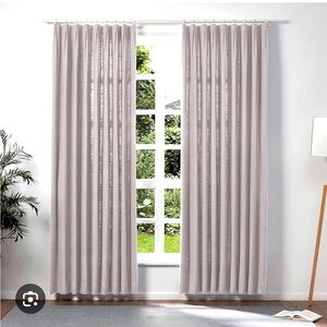 Brand New TWO PAGES 52x96 inch Pinch Pleat Unlined Curtains - 2 panels